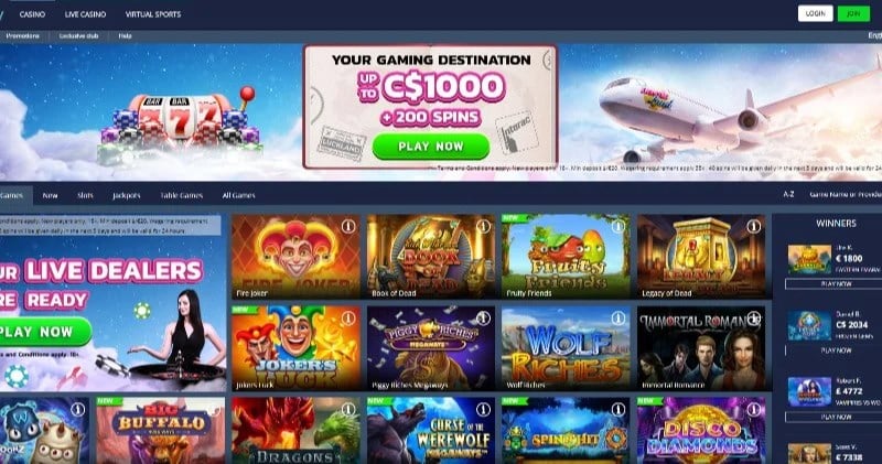 online casino games example